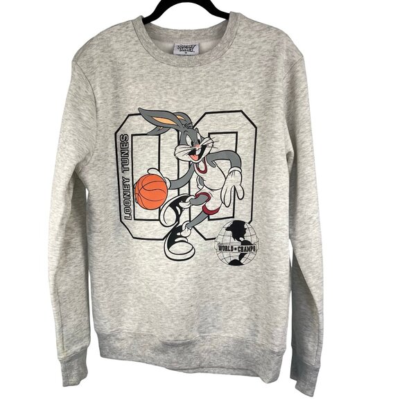 Unisex crew neck Sweatshirt light Grey Size M, new Looney Tunes from Primark. - Picture 11 of 11